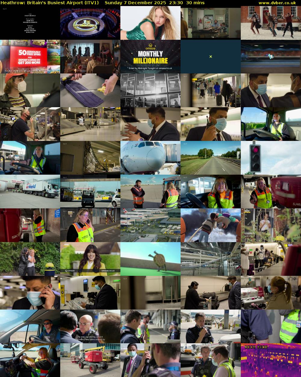 Heathrow: Britain's Busiest Airport (ITV1) Sunday 7 December 2025 23:30 - 00:00
