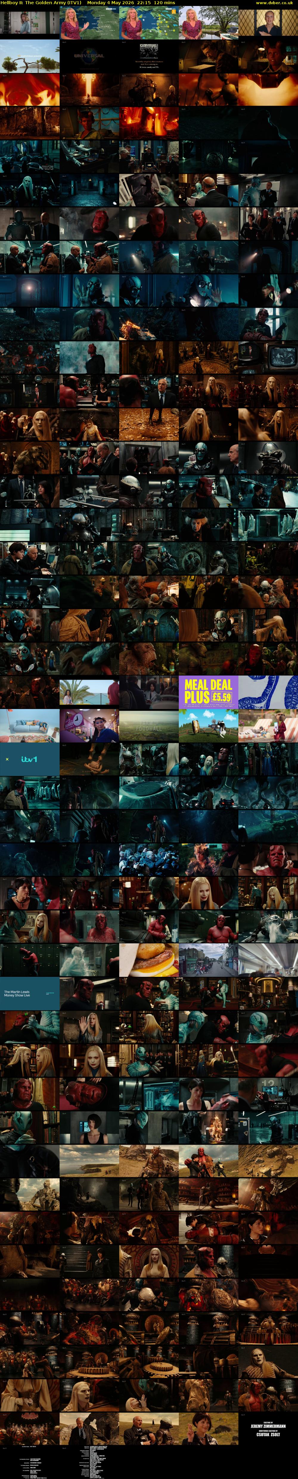 Hellboy II: The Golden Army (ITV1) Monday 4 May 2026 22:15 - 00:15