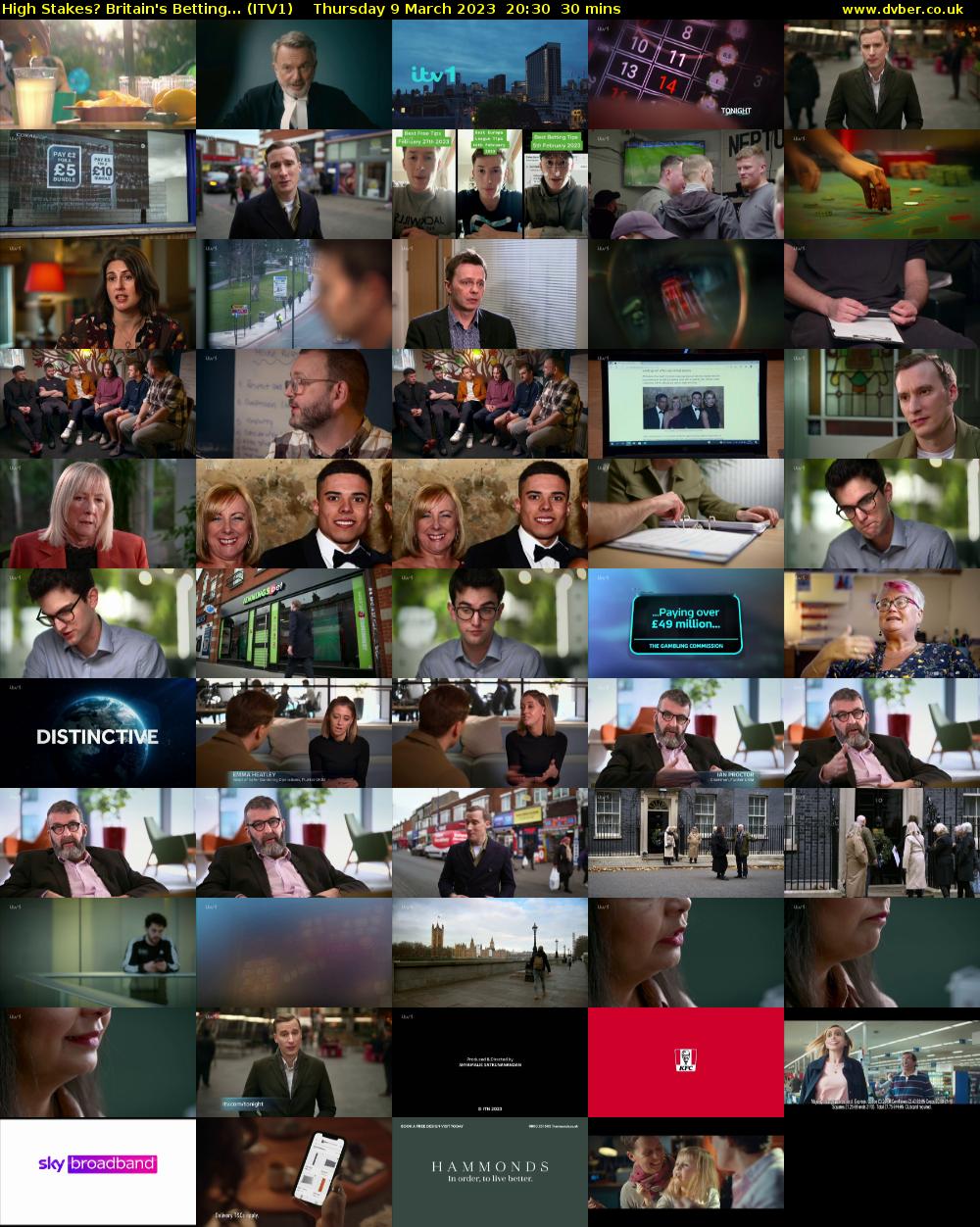 High Stakes? Britain's Betting... (ITV1) Thursday 9 March 2023 20:30 - 21:00