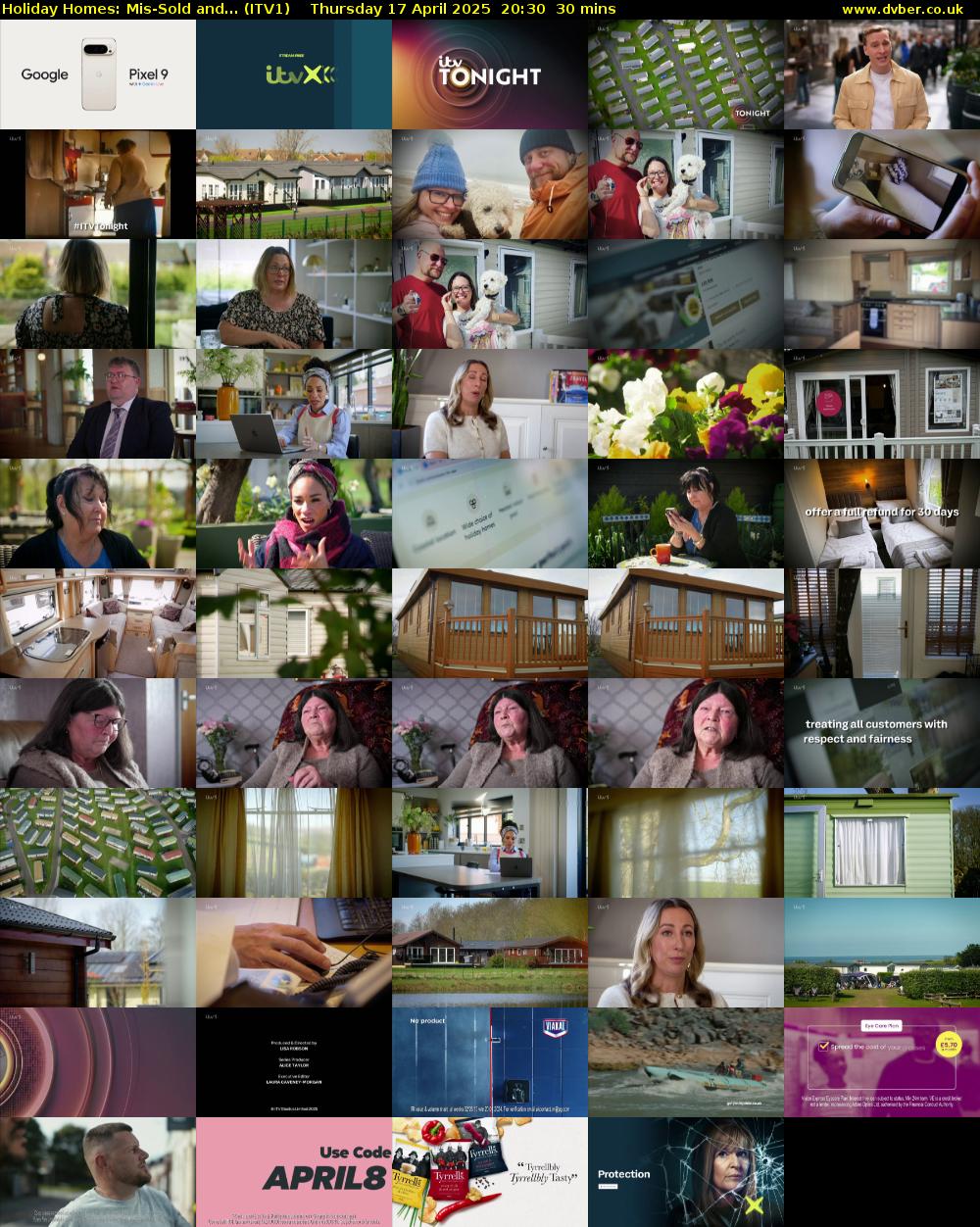 Holiday Homes: Mis-Sold and... (ITV1) Thursday 17 April 2025 20:30 - 21:00