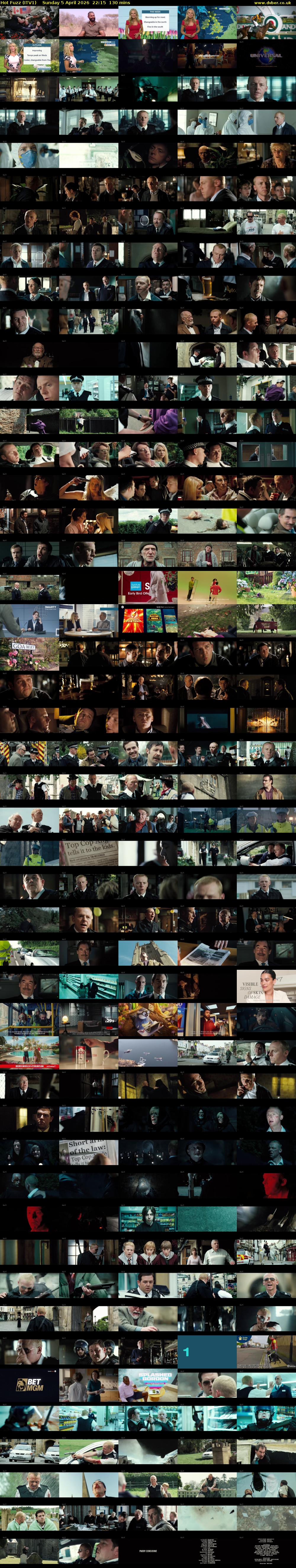 Hot Fuzz (ITV1) Sunday 5 April 2026 22:15 - 00:25