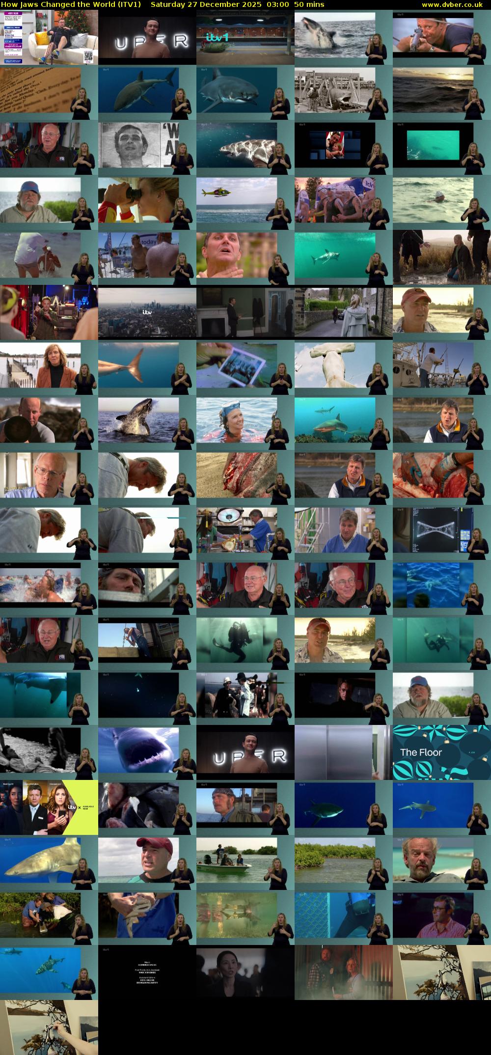 How Jaws Changed the World (ITV1) Saturday 27 December 2025 03:00 - 03:50