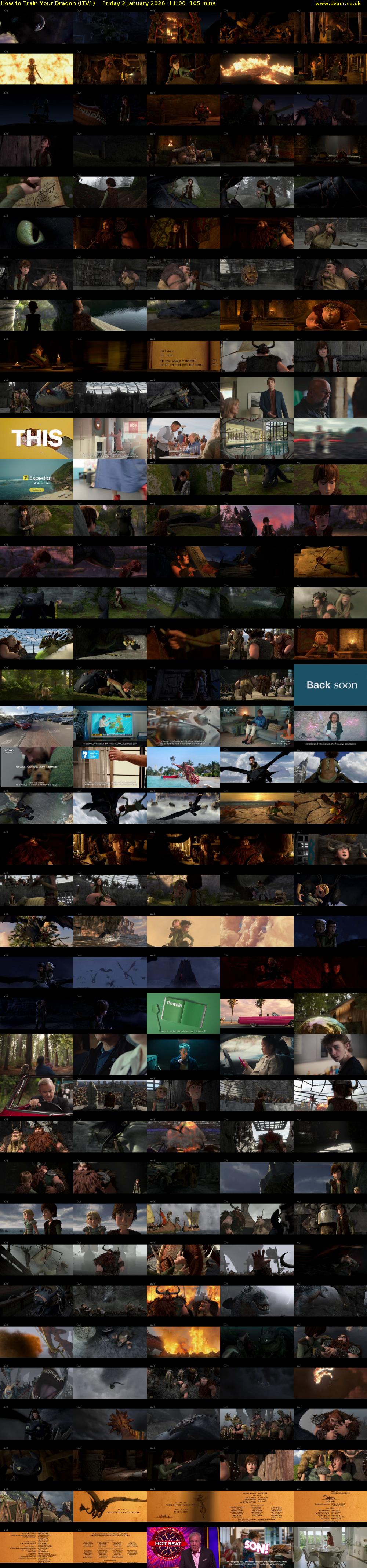 How to Train Your Dragon (ITV1) Friday 2 January 2026 11:00 - 12:45