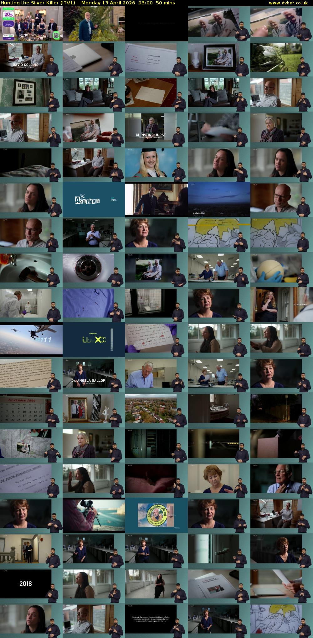 Hunting the Silver Killer (ITV1) Monday 13 April 2026 03:00 - 03:50