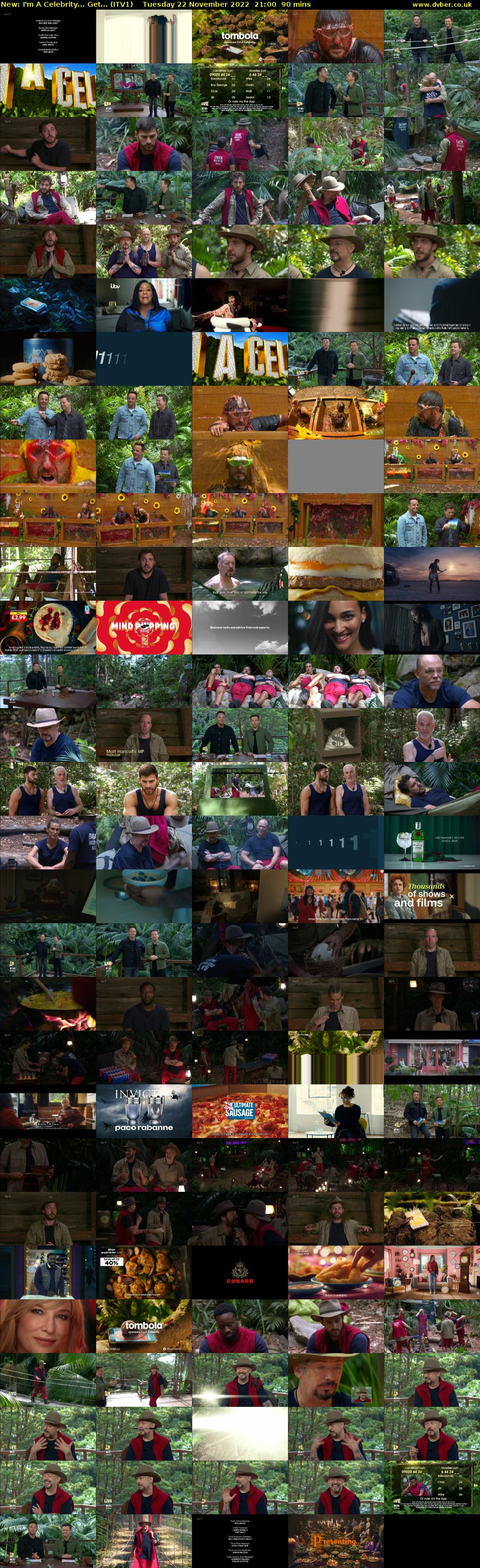 I'm A Celebrity... Get... (ITV1) Tuesday 22 November 2022 21:00 - 22:30