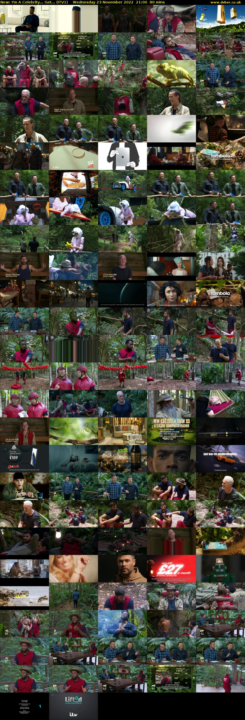 I'm A Celebrity... Get... (ITV1) Wednesday 23 November 2022 21:00 - 22:20