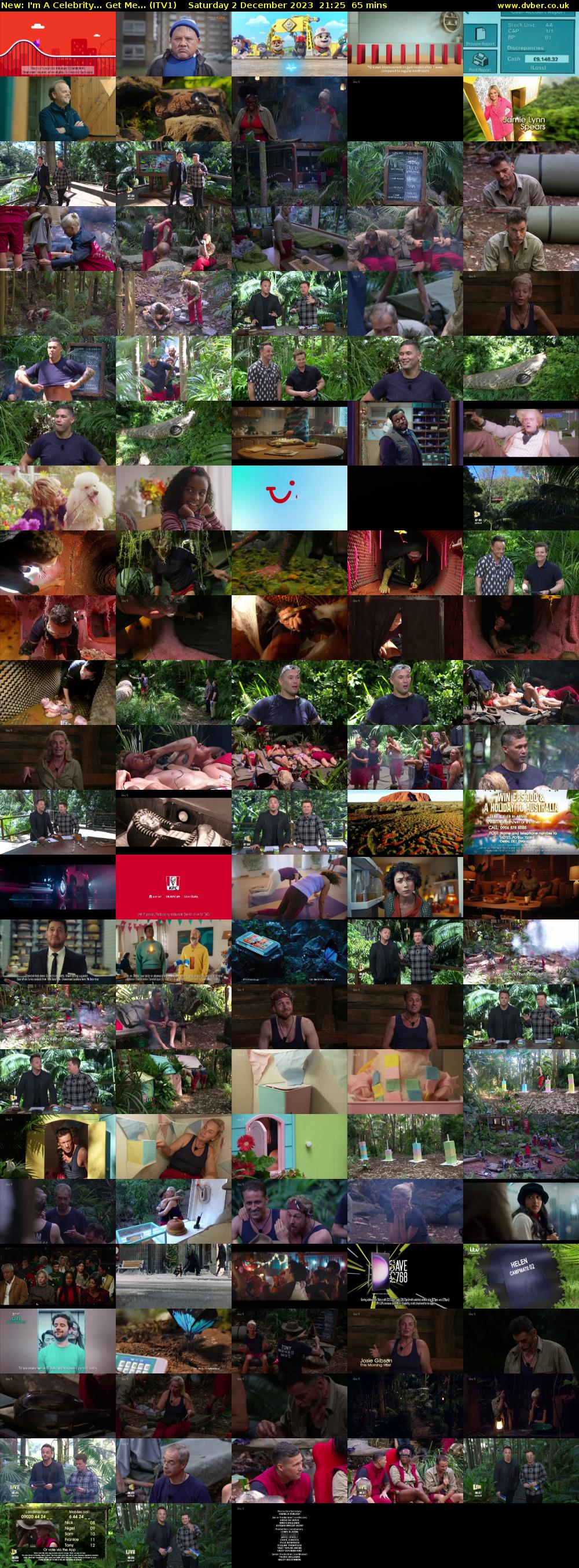 I'm A Celebrity... Get Me... (ITV1) Saturday 2 December 2023 21:25 - 22:30