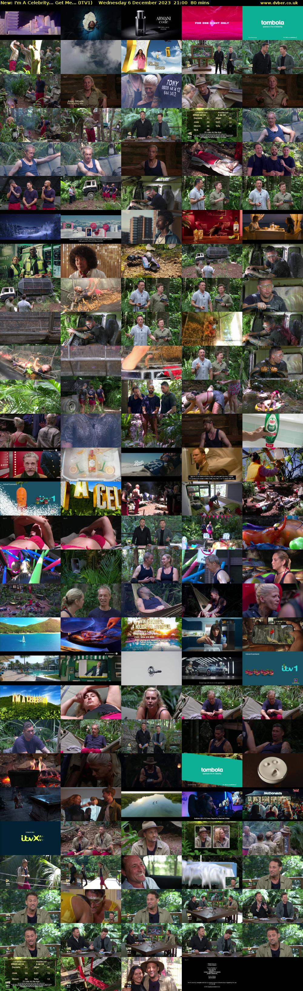 I'm A Celebrity... Get Me... (ITV1) Wednesday 6 December 2023 21:00 - 22:20