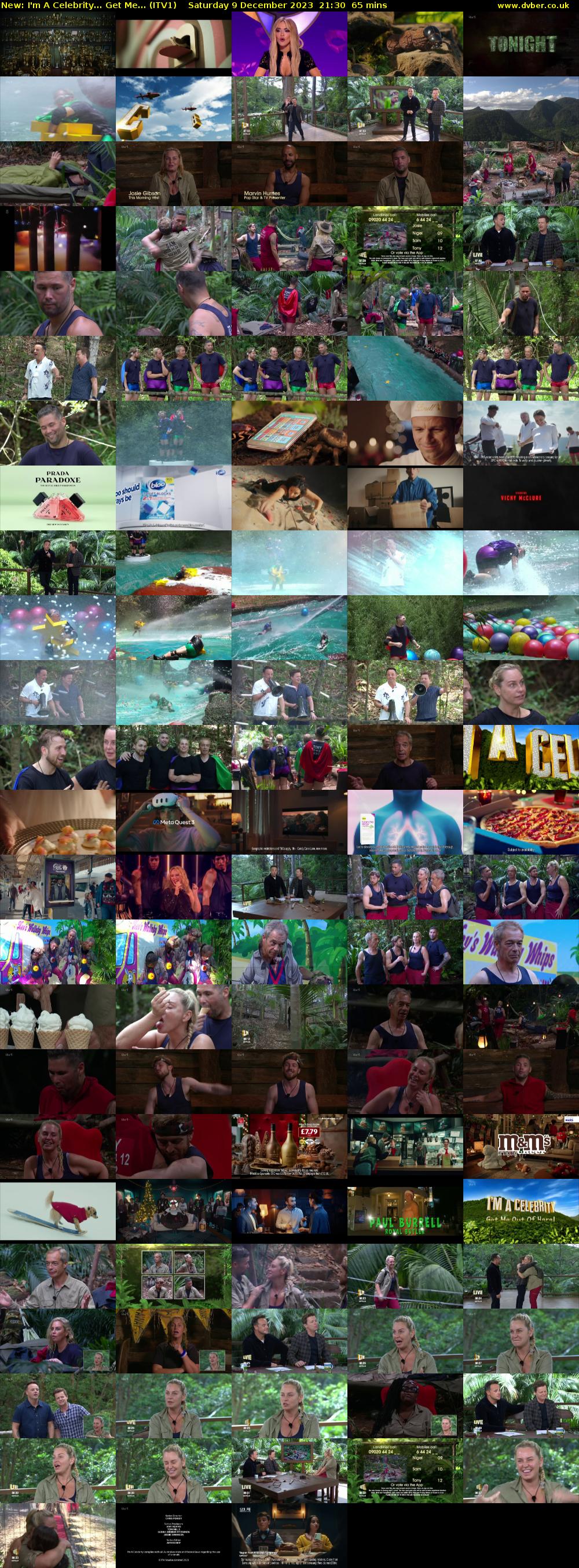 I'm A Celebrity... Get Me... (ITV1) Saturday 9 December 2023 21:30 - 22:35