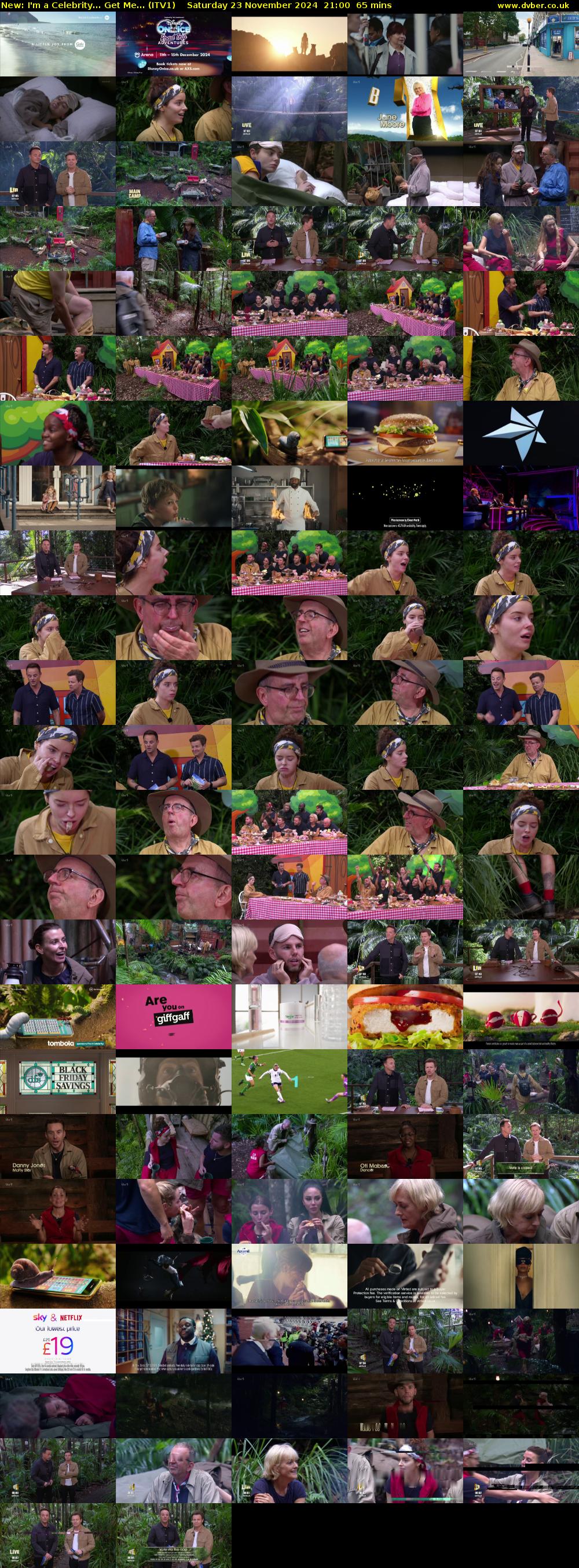 I'm A Celebrity... Get Me... (ITV1) Saturday 23 November 2024 21:00 - 22:05