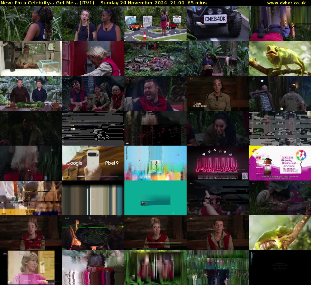 I'm A Celebrity... Get Me... (ITV1) Sunday 24 November 2024 21:00 - 22:05