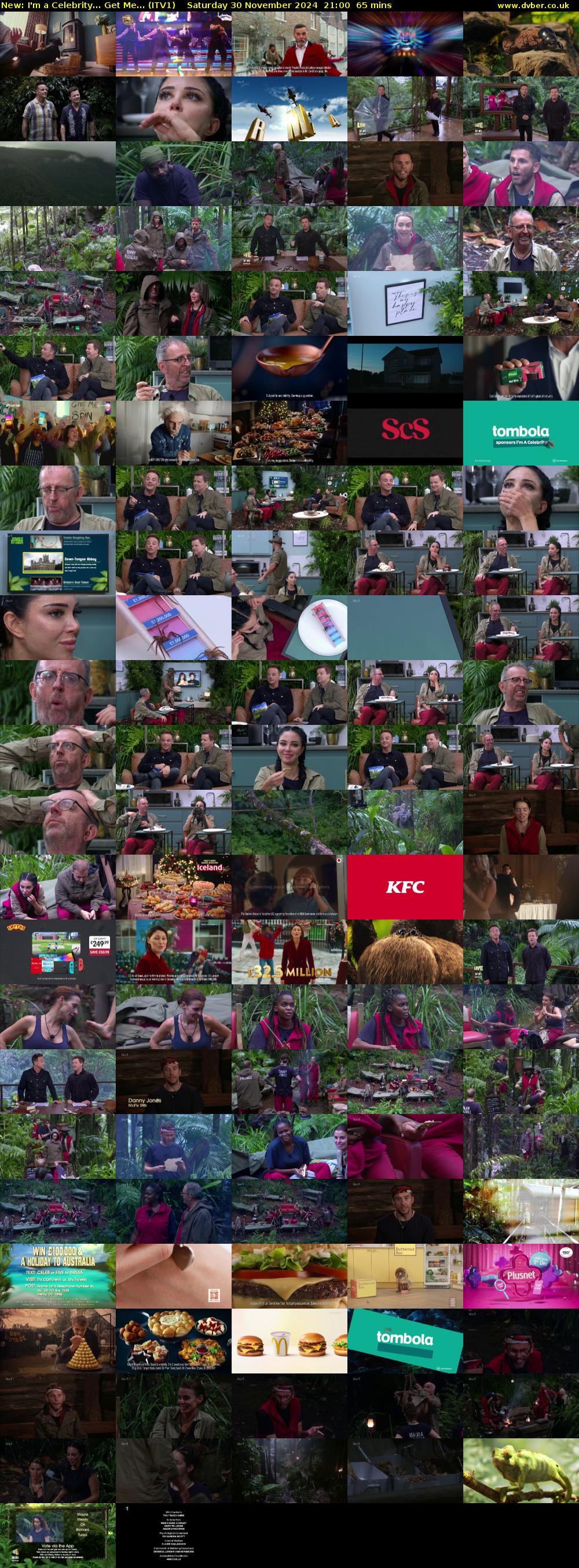 I'm A Celebrity... Get Me... (ITV1) Saturday 30 November 2024 21:00 - 22:05