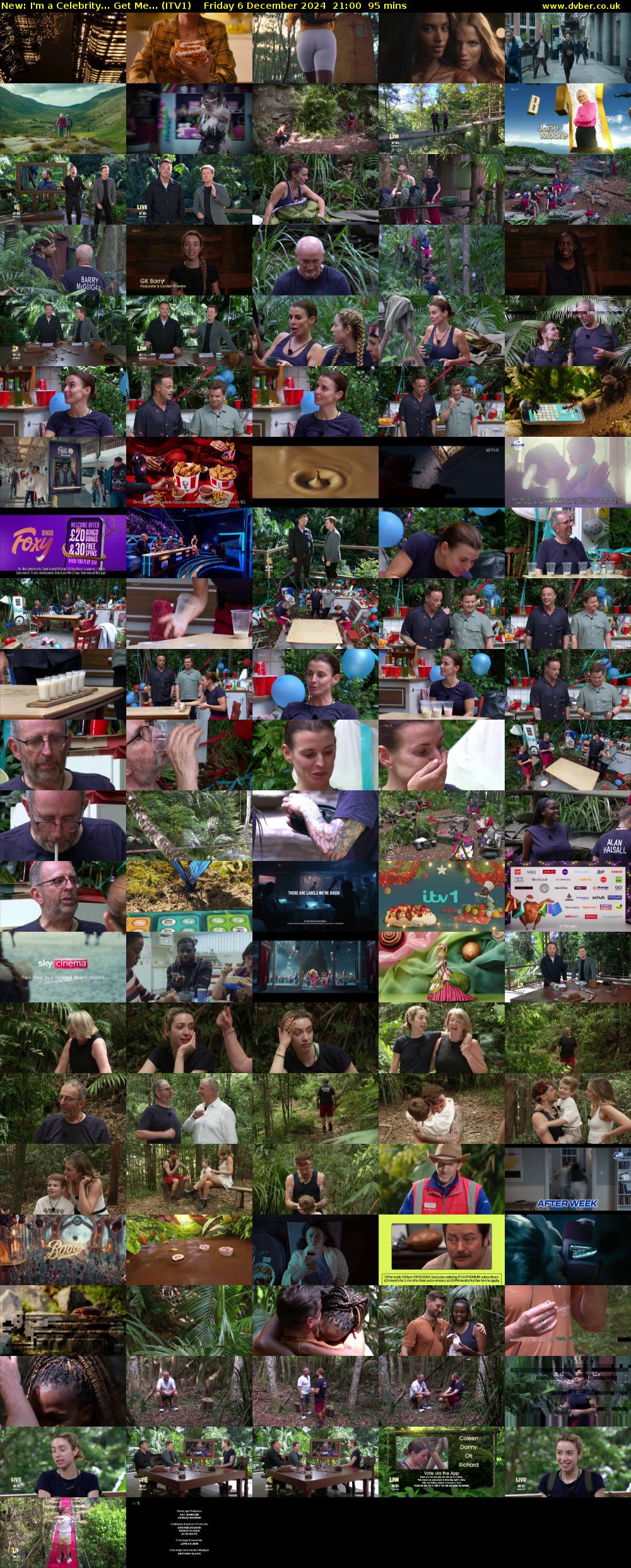 I'm A Celebrity... Get Me... (ITV1) Friday 6 December 2024 21:00 - 22:35