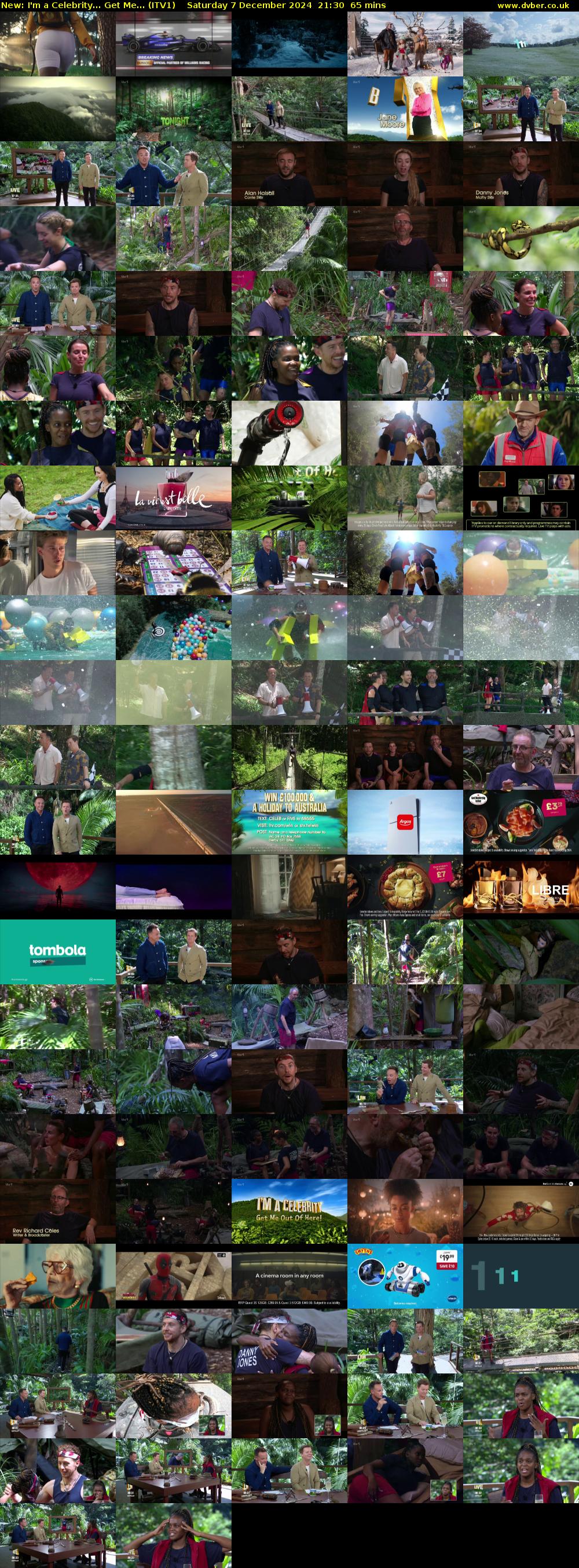 I'm A Celebrity... Get Me... (ITV1) Saturday 7 December 2024 21:30 - 22:35