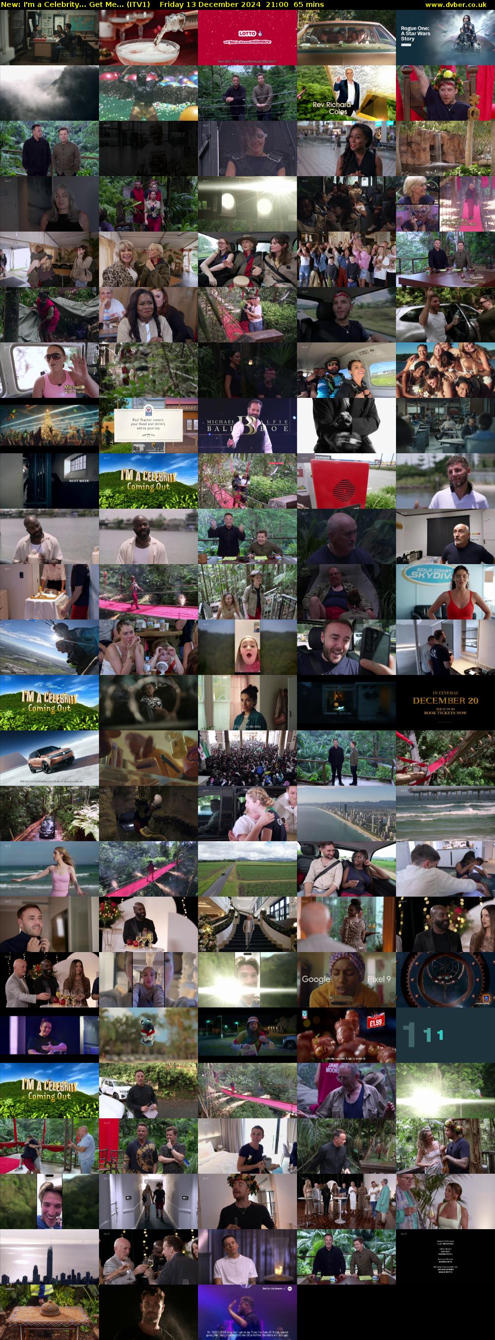 I'm A Celebrity... Get Me... (ITV1) Friday 13 December 2024 21:00 - 22:05
