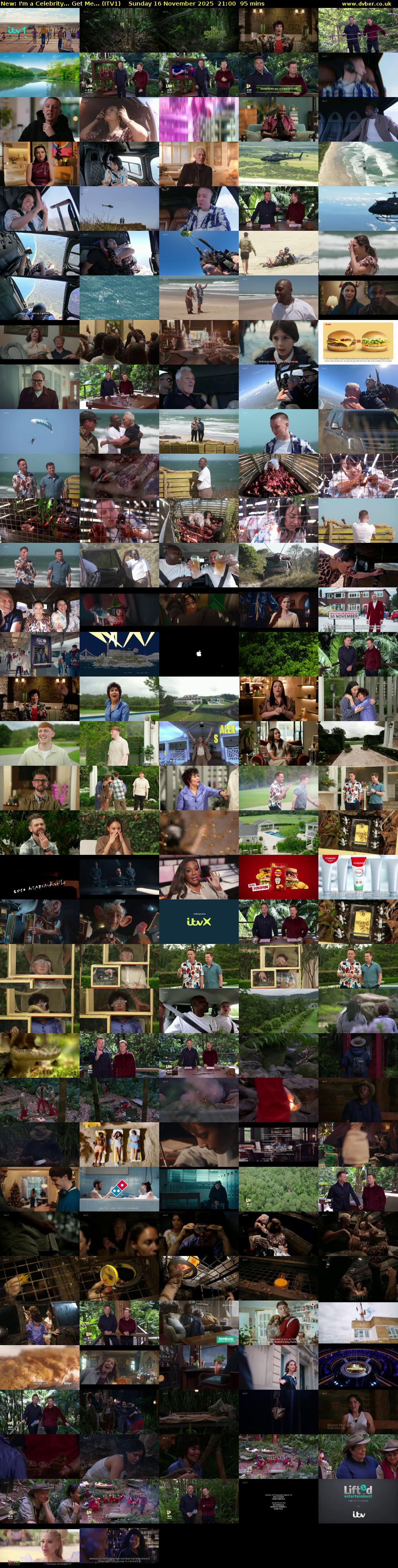 I'm A Celebrity... Get Me... (ITV1) Sunday 16 November 2025 21:00 - 22:35