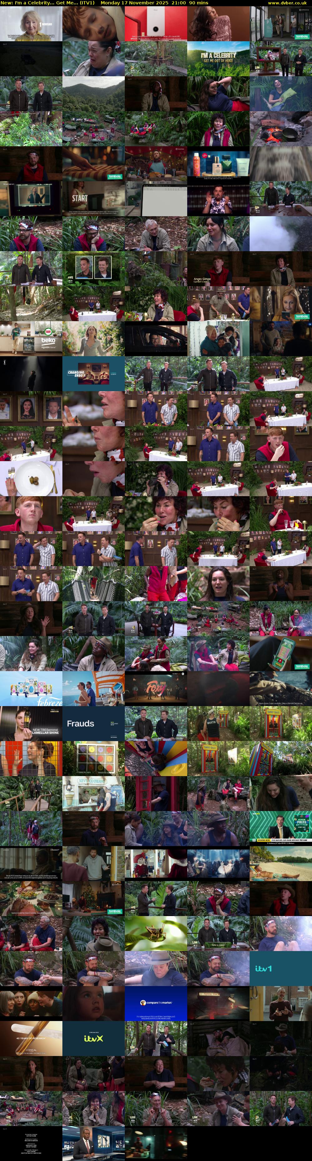 I'm A Celebrity... Get Me... (ITV1) Monday 17 November 2025 21:00 - 22:30