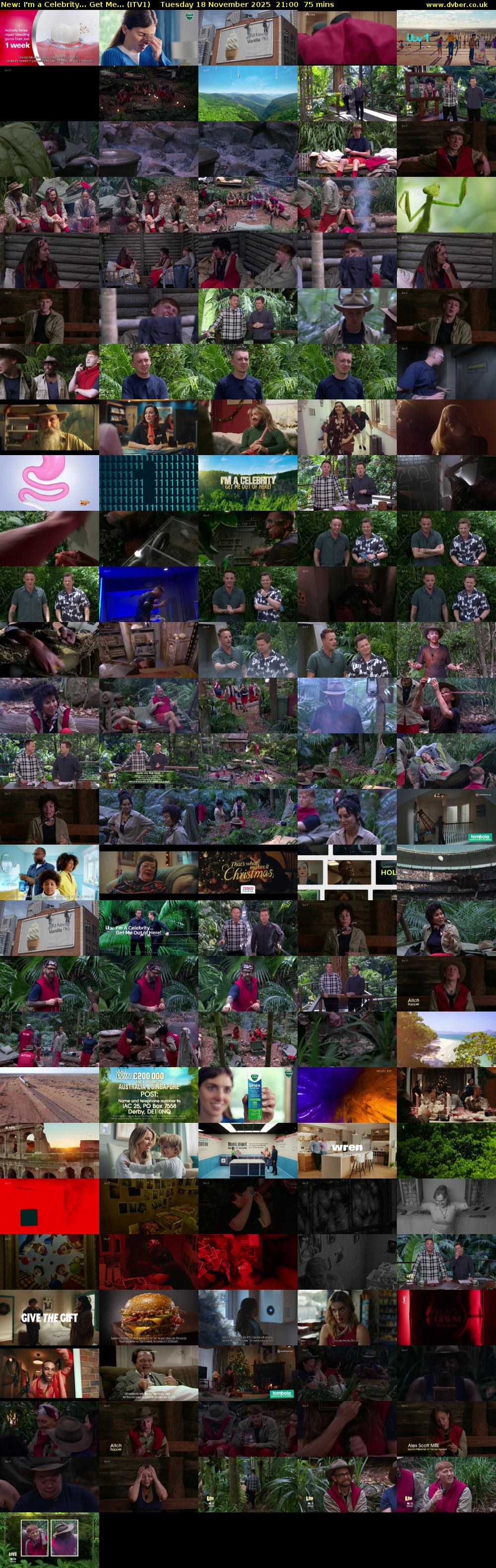 I'm A Celebrity... Get Me... (ITV1) Tuesday 18 November 2025 21:00 - 22:15
