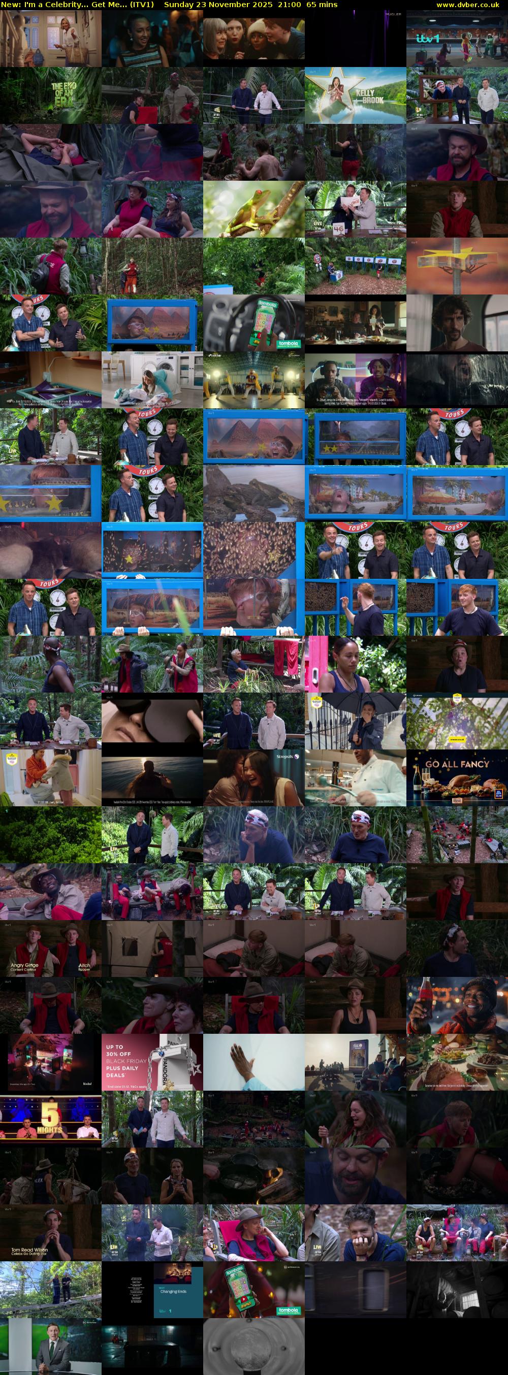 I'm A Celebrity... Get Me... (ITV1) Sunday 23 November 2025 21:00 - 22:05