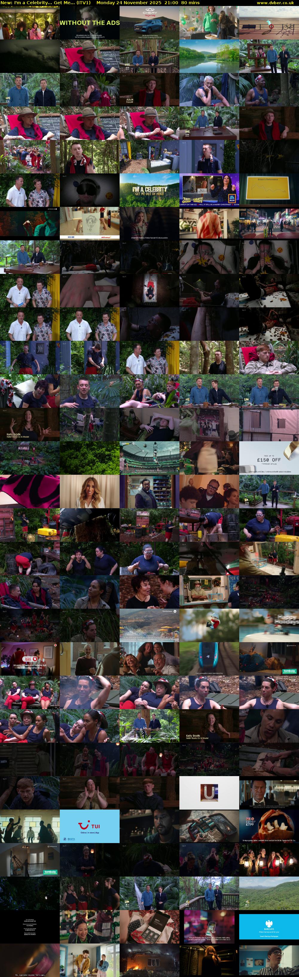 I'm A Celebrity... Get Me... (ITV1) Monday 24 November 2025 21:00 - 22:20