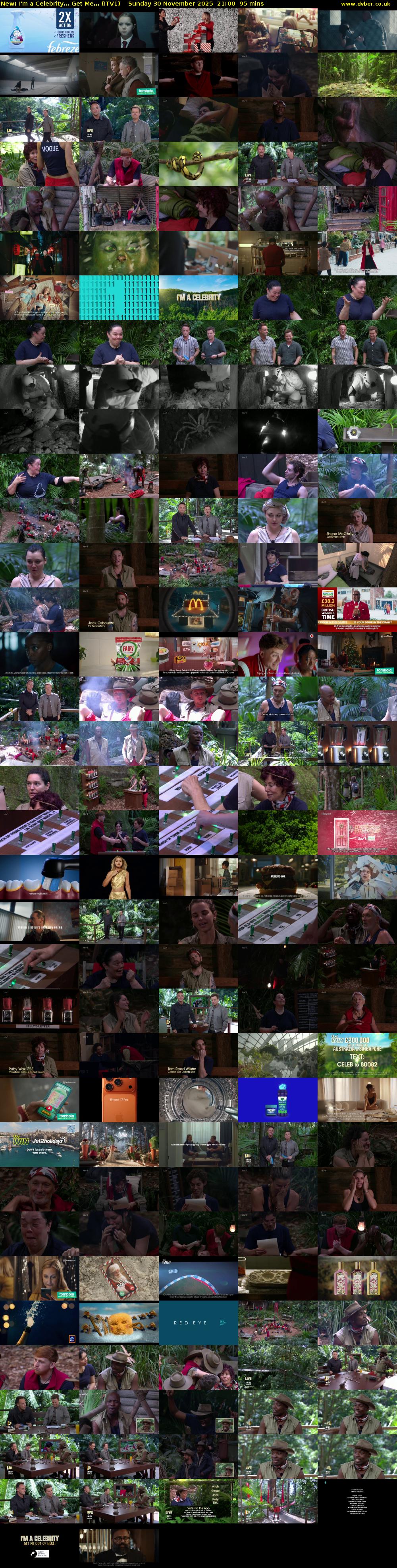 I'm A Celebrity... Get Me... (ITV1) Sunday 30 November 2025 21:00 - 22:35