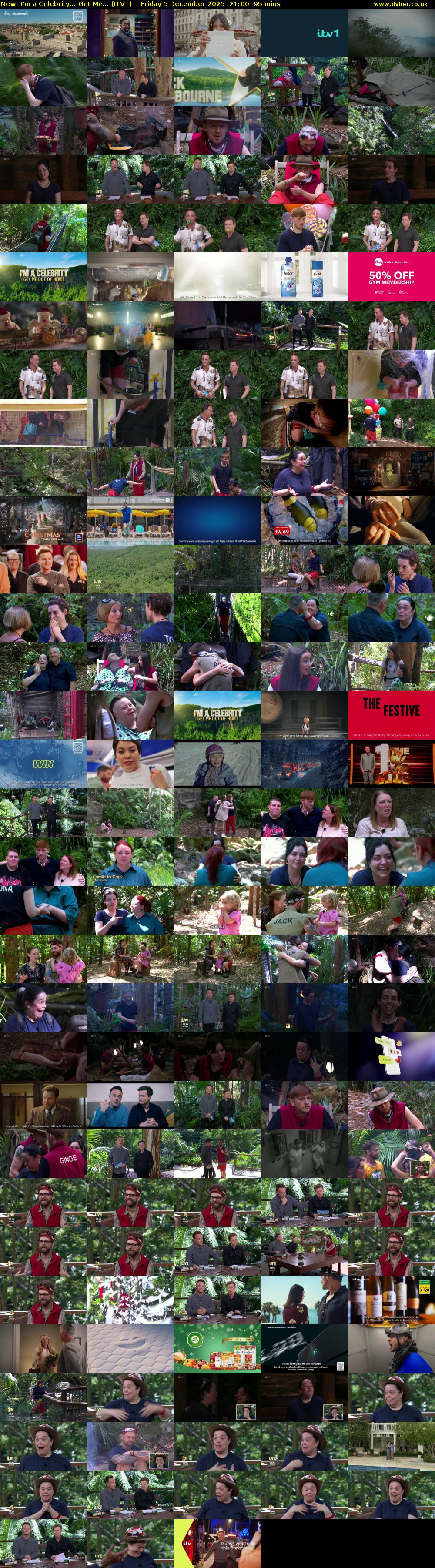 I'm A Celebrity... Get Me... (ITV1) Friday 5 December 2025 21:00 - 22:35