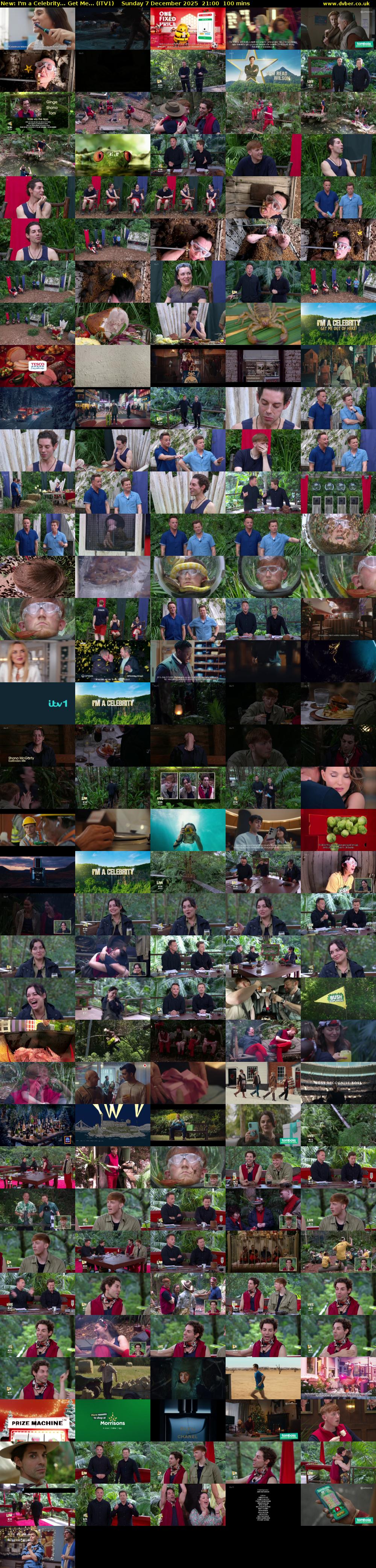 I'm A Celebrity... Get Me... (ITV1) Sunday 7 December 2025 21:00 - 22:40