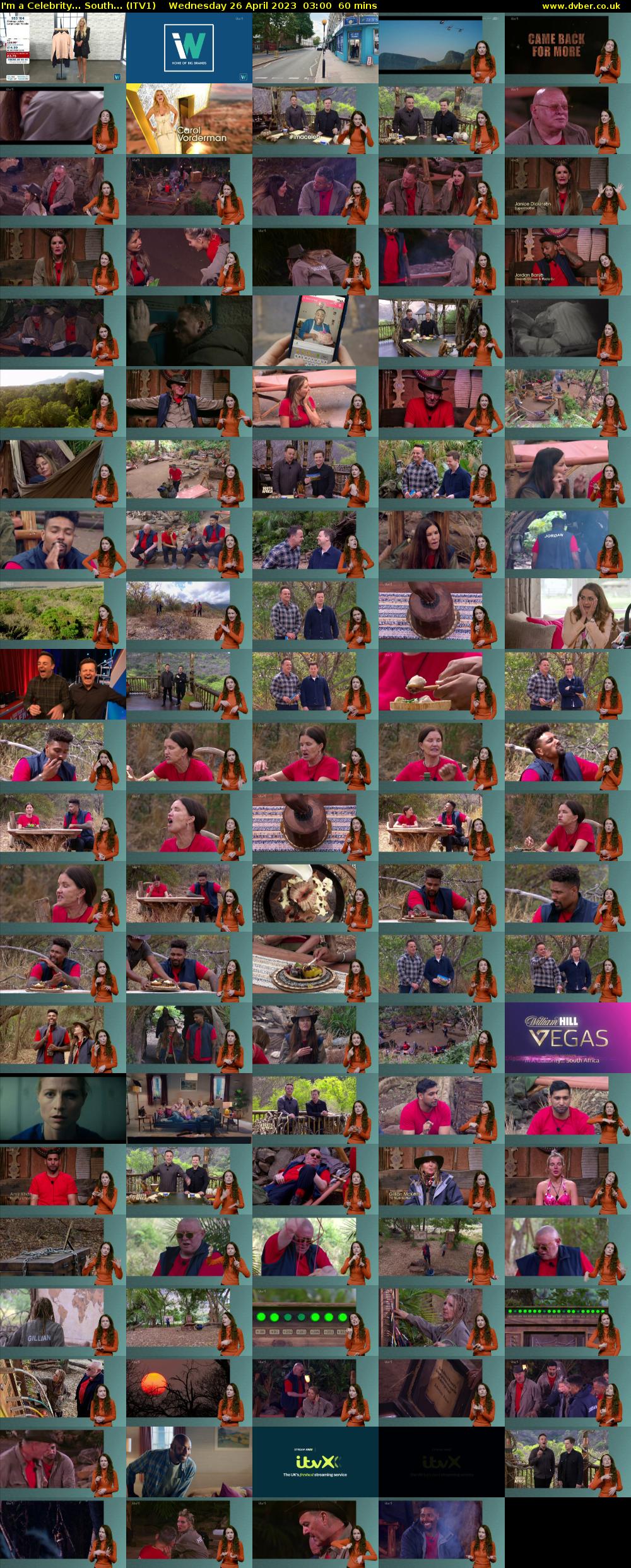 I'm a Celebrity... South... (ITV1) Wednesday 26 April 2023 03:00 - 04:00