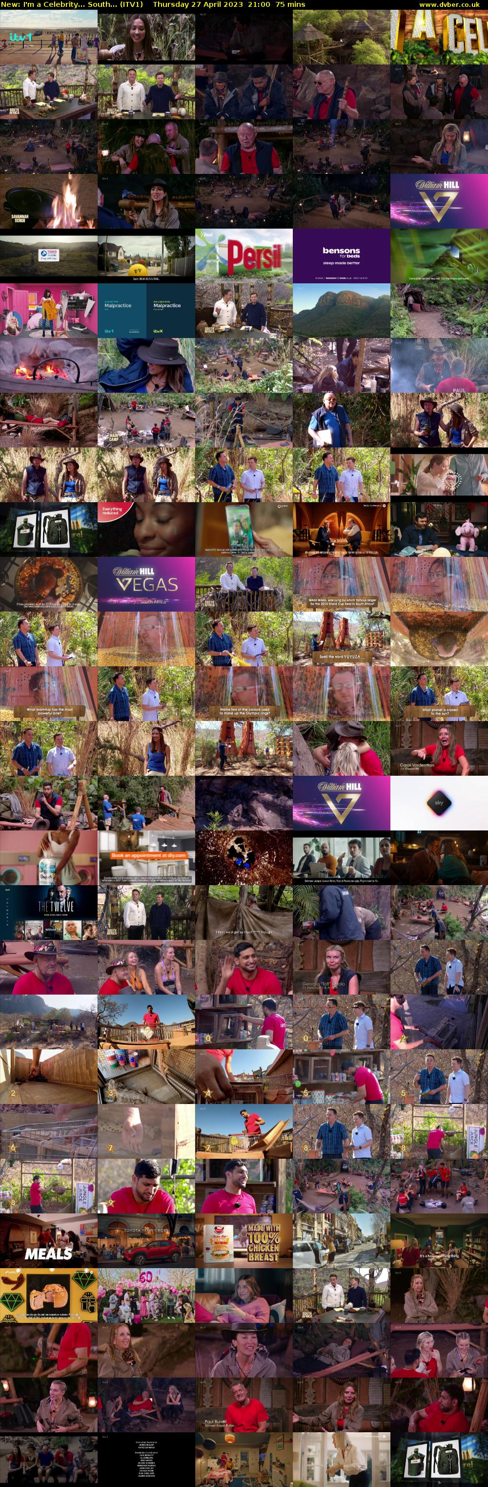 I'm a Celebrity... South... (ITV1) Thursday 27 April 2023 21:00 - 22:15