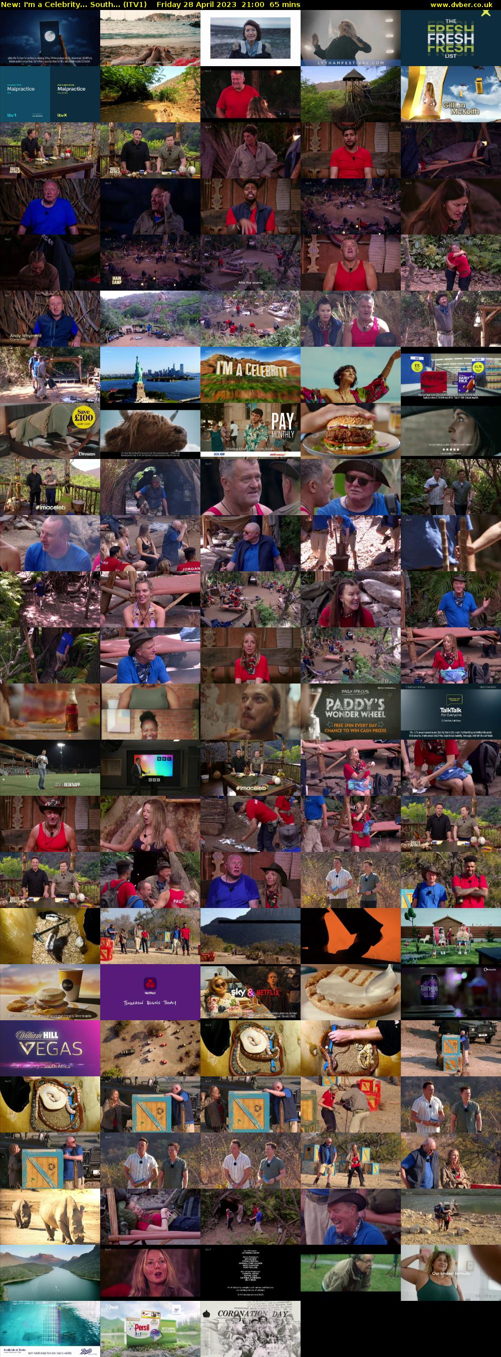 I'm a Celebrity... South... (ITV1) Friday 28 April 2023 21:00 - 22:05
