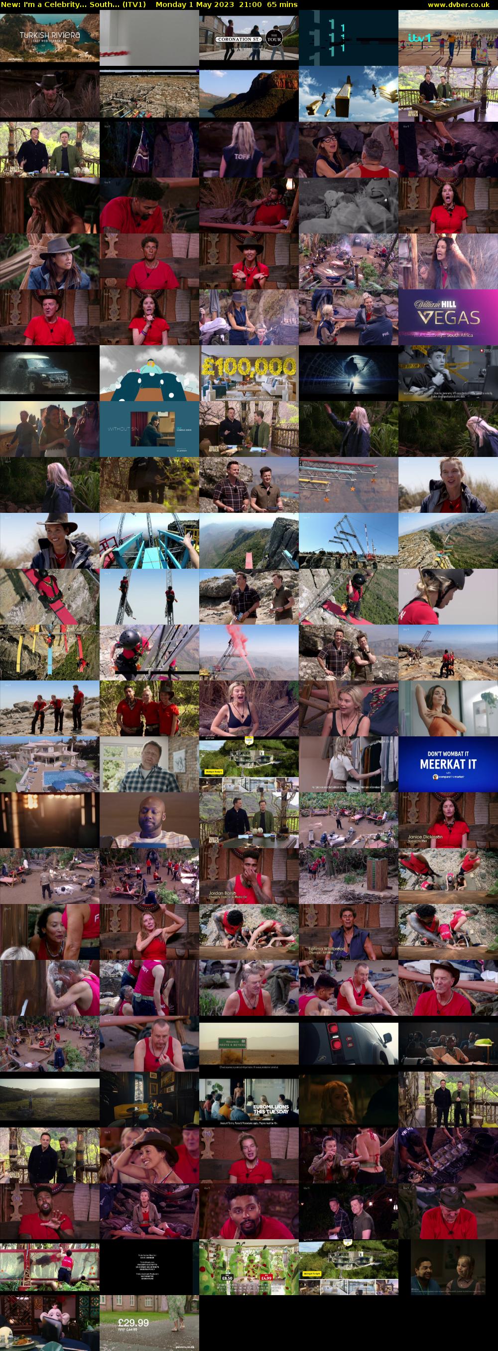 I'm a Celebrity... South... (ITV1) Monday 1 May 2023 21:00 - 22:05