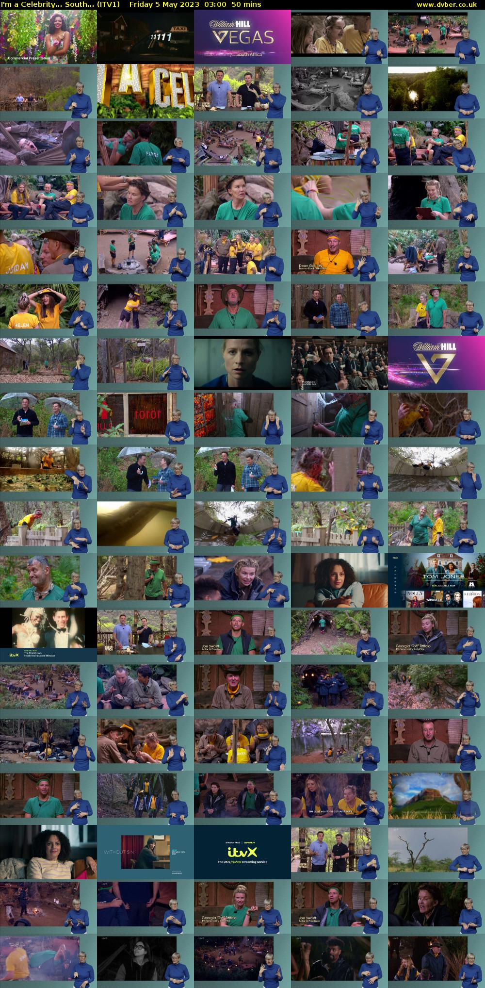 I'm a Celebrity... South... (ITV1) Friday 5 May 2023 03:00 - 03:50
