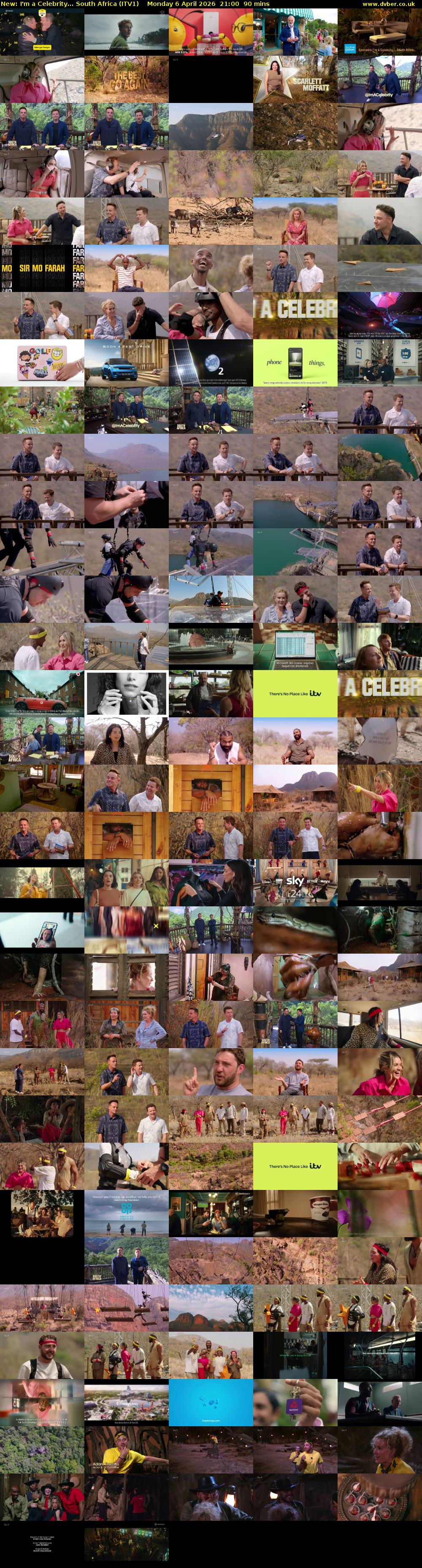 I'm a Celebrity... South Africa (ITV1) Monday 6 April 2026 21:00 - 22:30