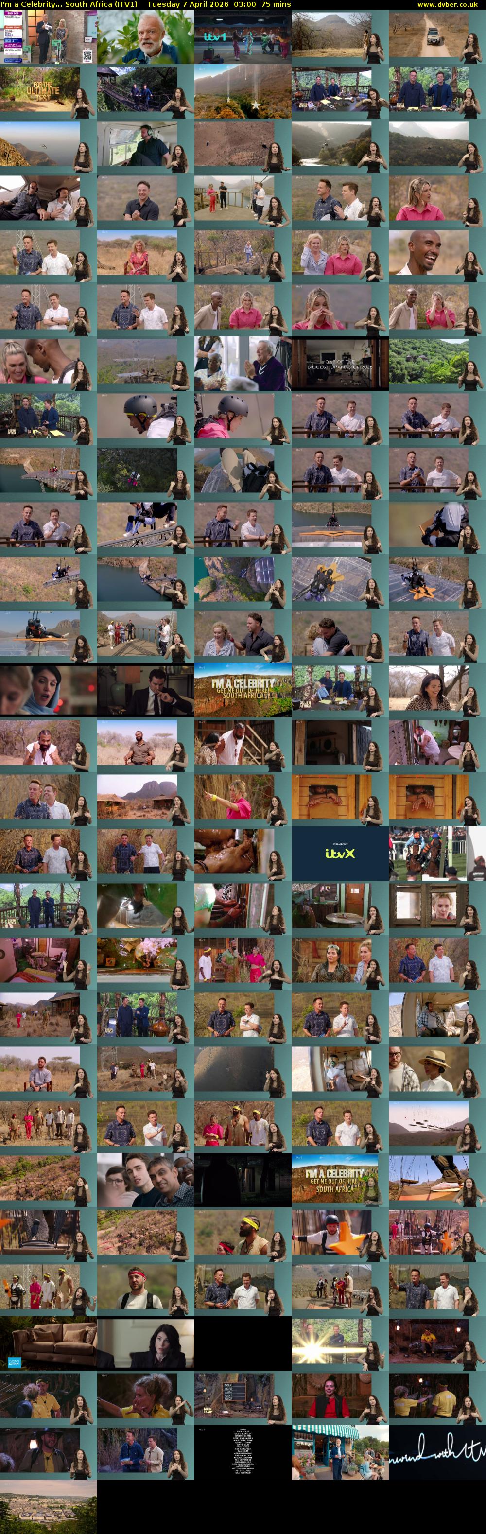 I'm a Celebrity... South Africa (ITV1) Tuesday 7 April 2026 03:00 - 04:15