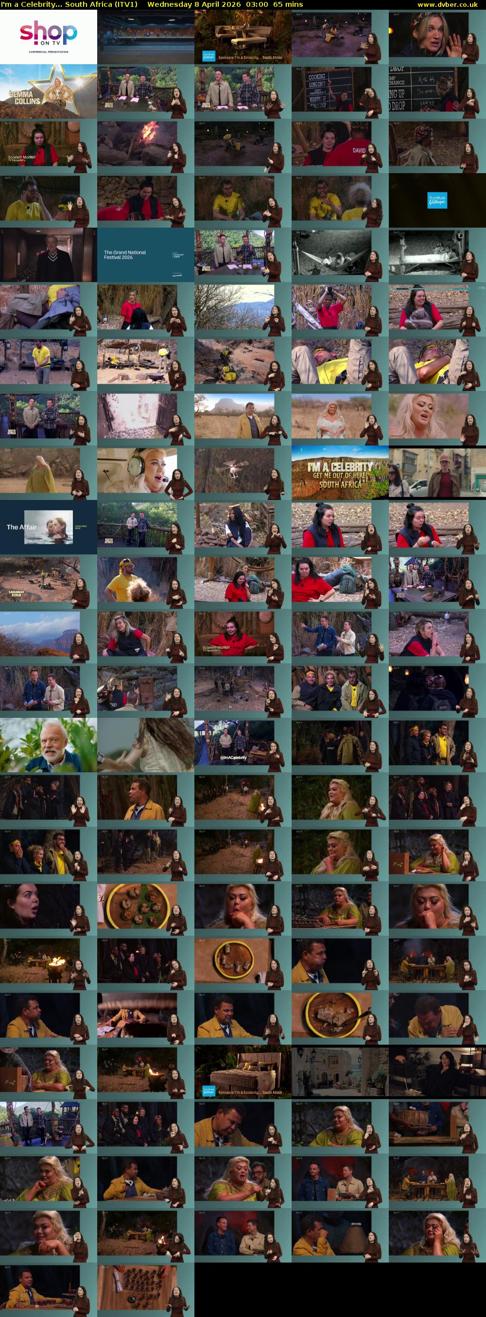 I'm a Celebrity... South Africa (ITV1) Wednesday 8 April 2026 03:00 - 04:05