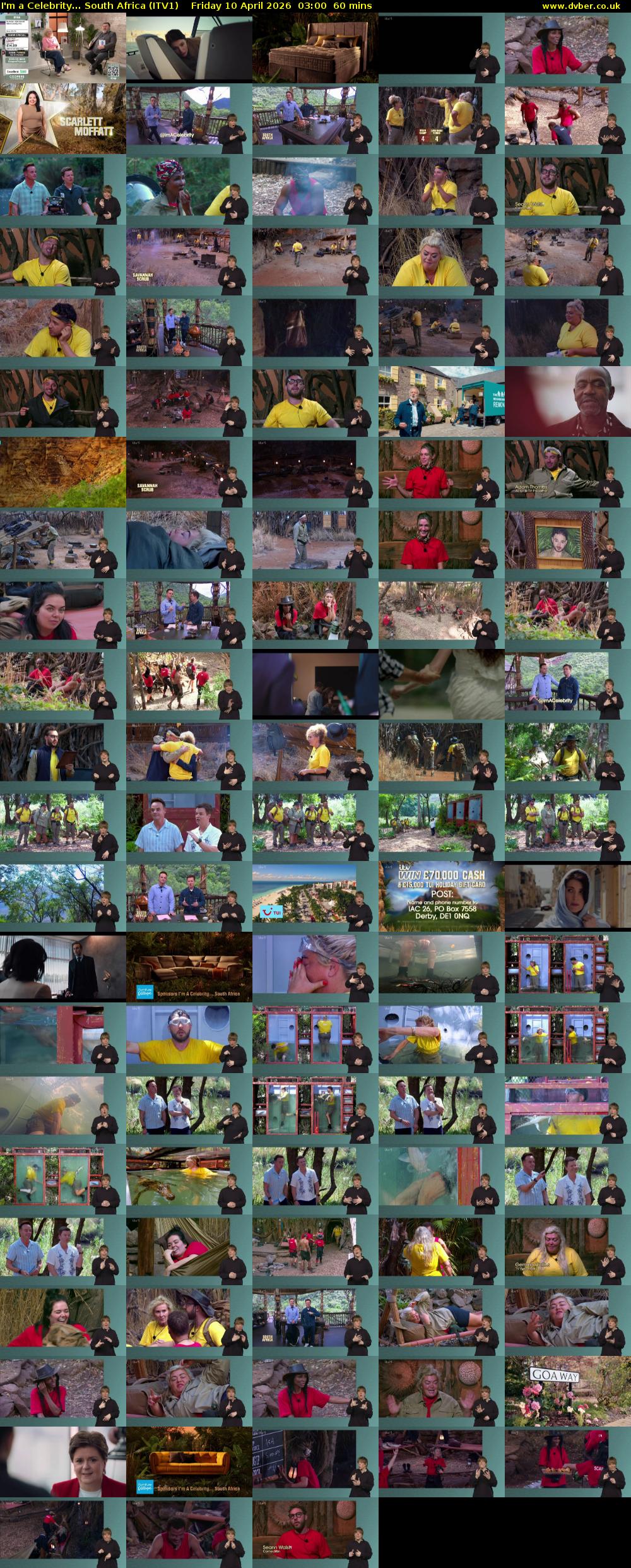 I'm a Celebrity... South Africa (ITV1) Friday 10 April 2026 03:00 - 04:00