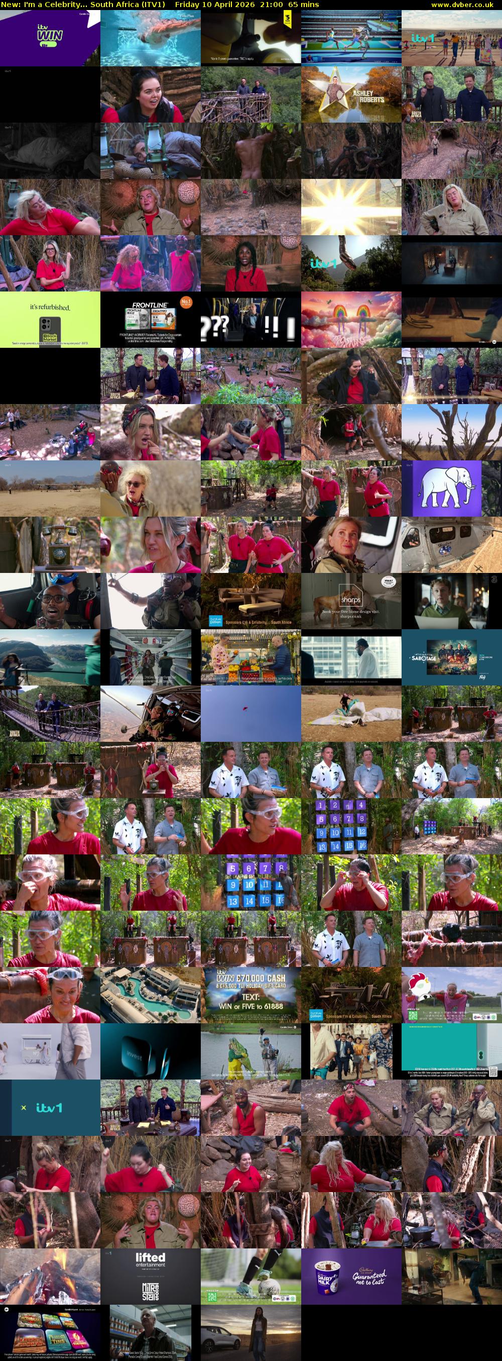I'm a Celebrity... South Africa (ITV1) Friday 10 April 2026 21:00 - 22:05