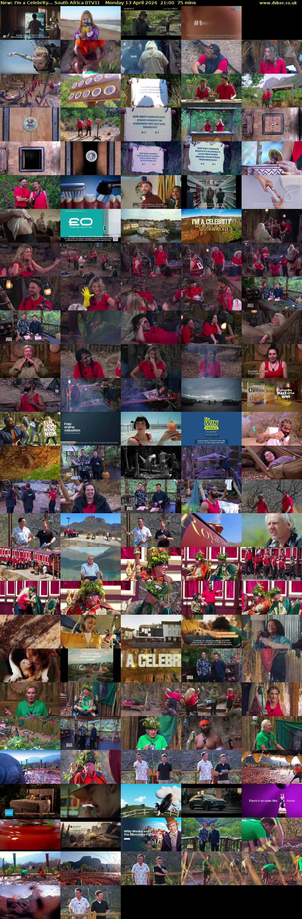 I'm a Celebrity... South Africa (ITV1) Monday 13 April 2026 21:00 - 22:15