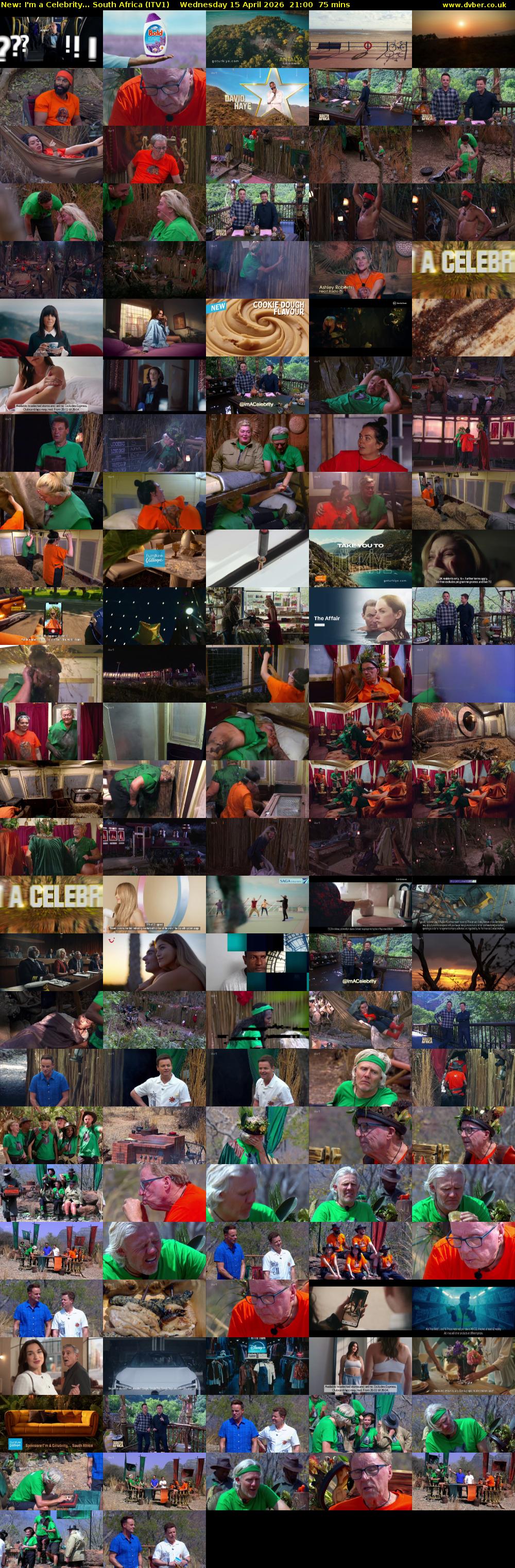 I'm a Celebrity... South Africa (ITV1) Wednesday 15 April 2026 21:00 - 22:15