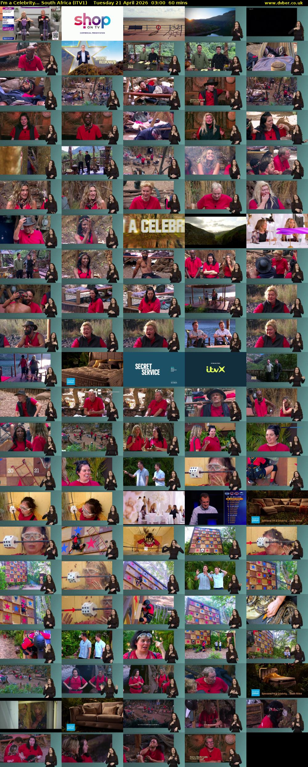 I'm a Celebrity... South Africa (ITV1) Tuesday 21 April 2026 03:00 - 04:00