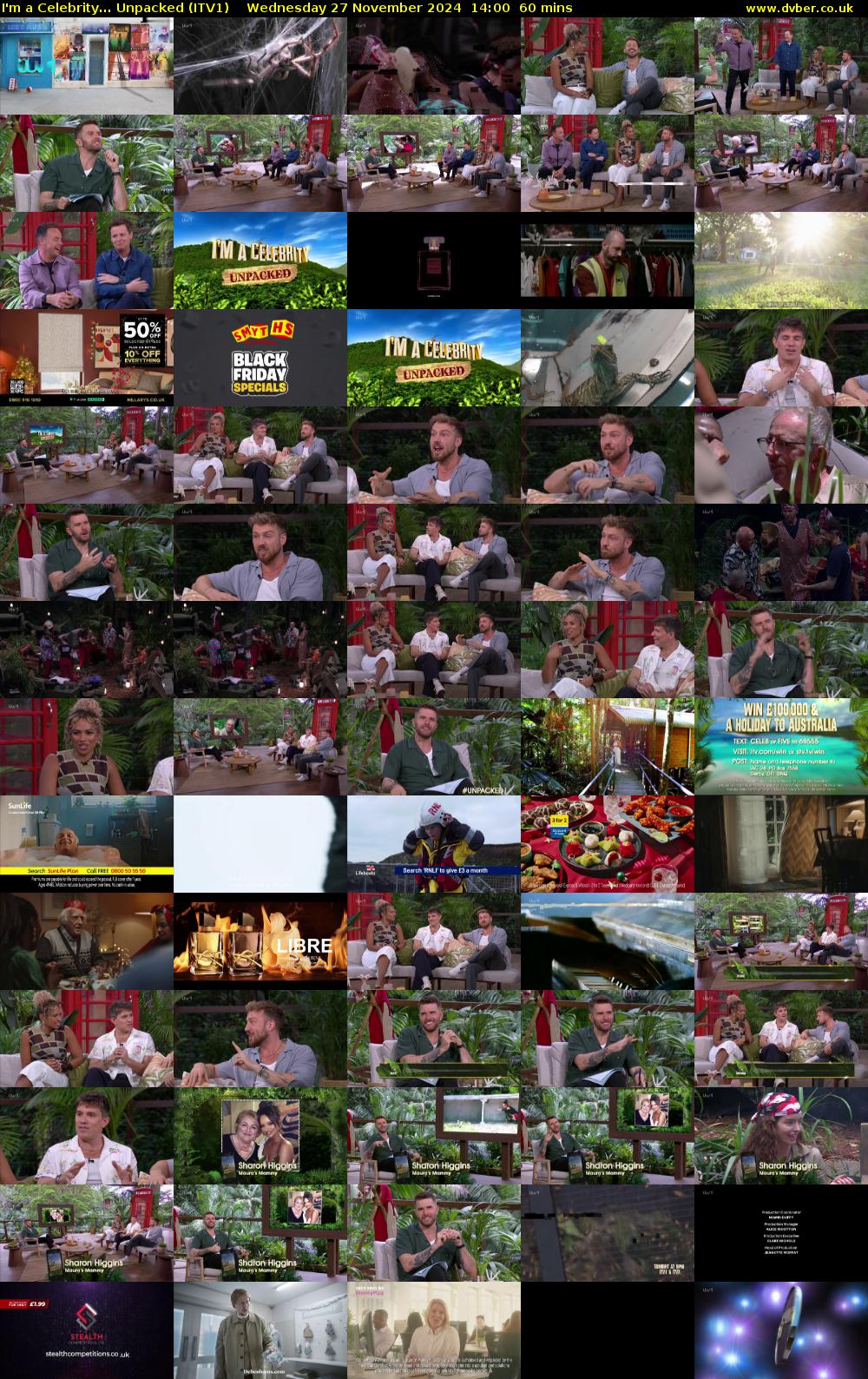 I'm a Celebrity... Unpacked (ITV1) Wednesday 27 November 2024 14:00 - 15:00