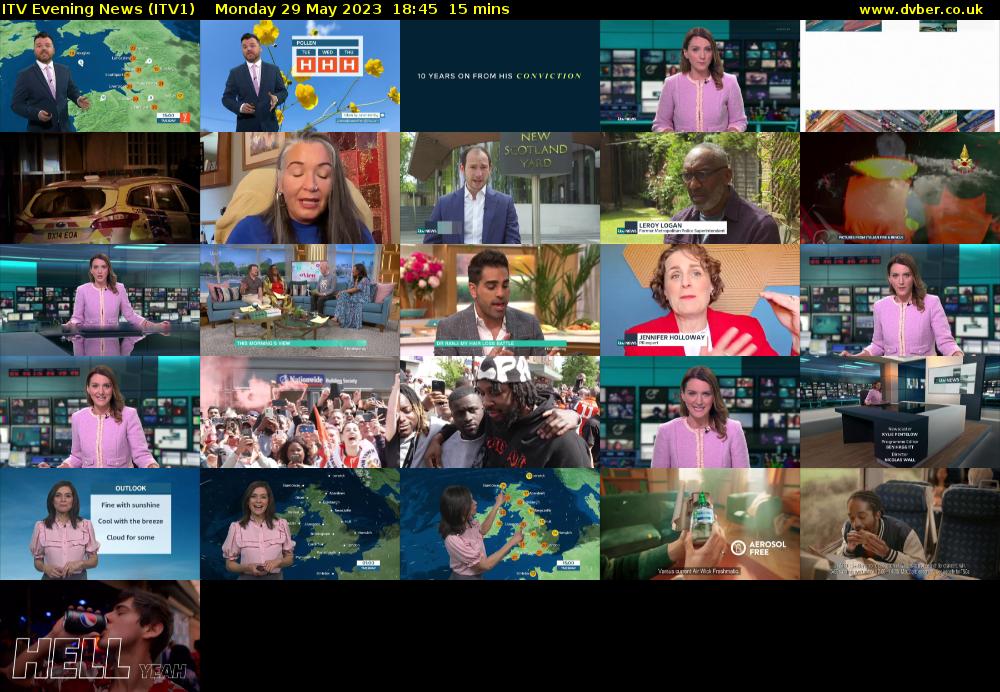 ITV Evening News (ITV1) Monday 29 May 2023 18:45 - 19:00