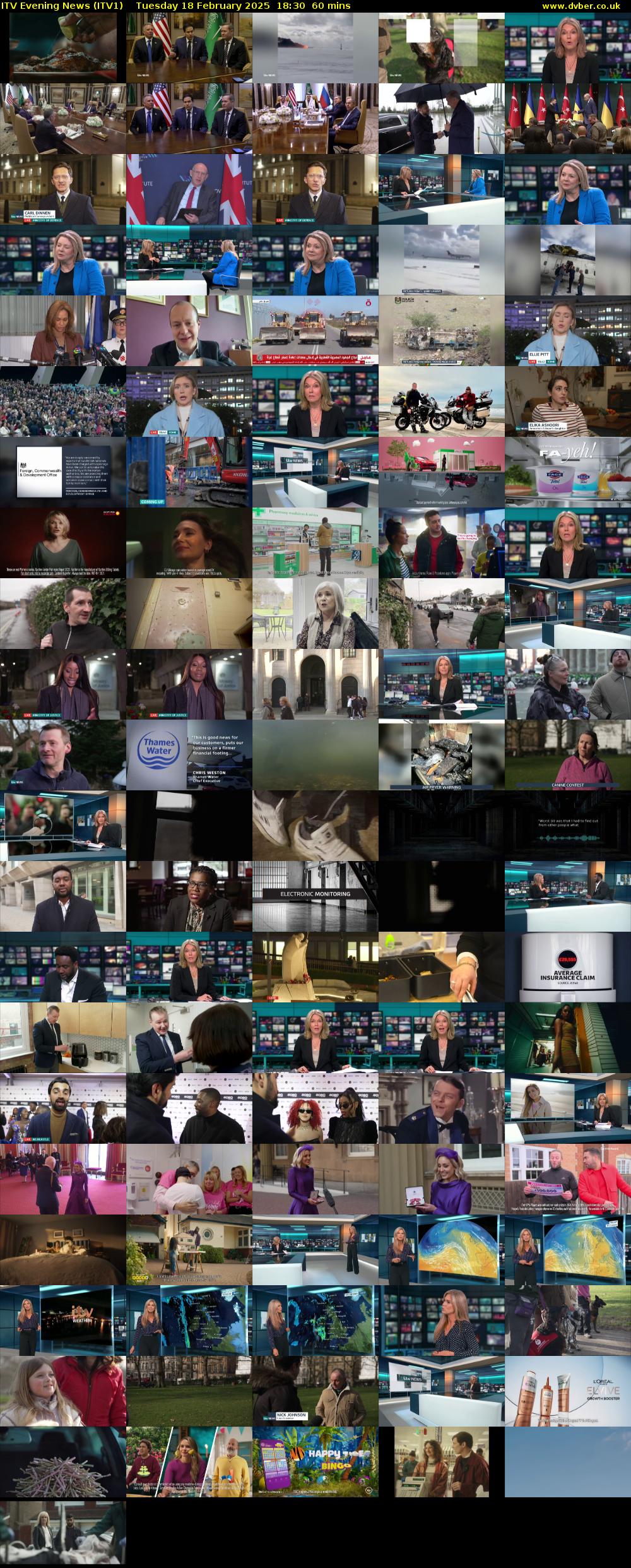 ITV Evening News (ITV1) Tuesday 18 February 2025 18:30 - 19:30