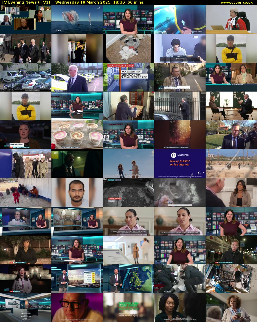 ITV Evening News (ITV1) Wednesday 19 March 2025 18:30 - 19:30