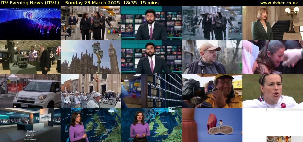 ITV Evening News (ITV1) Sunday 23 March 2025 18:35 - 18:50
