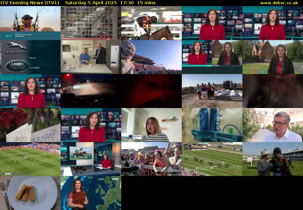 ITV Evening News (ITV1) Saturday 5 April 2025 17:30 - 17:45