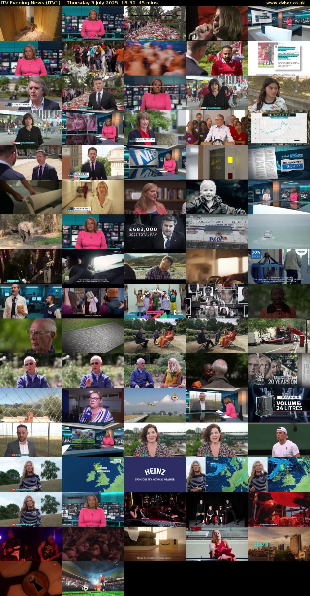 ITV Evening News (ITV1) Thursday 3 July 2025 18:30 - 19:15