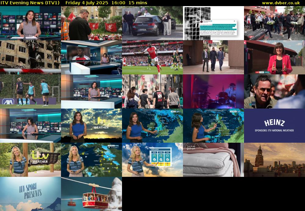 ITV Evening News (ITV1) Friday 4 July 2025 16:00 - 16:15