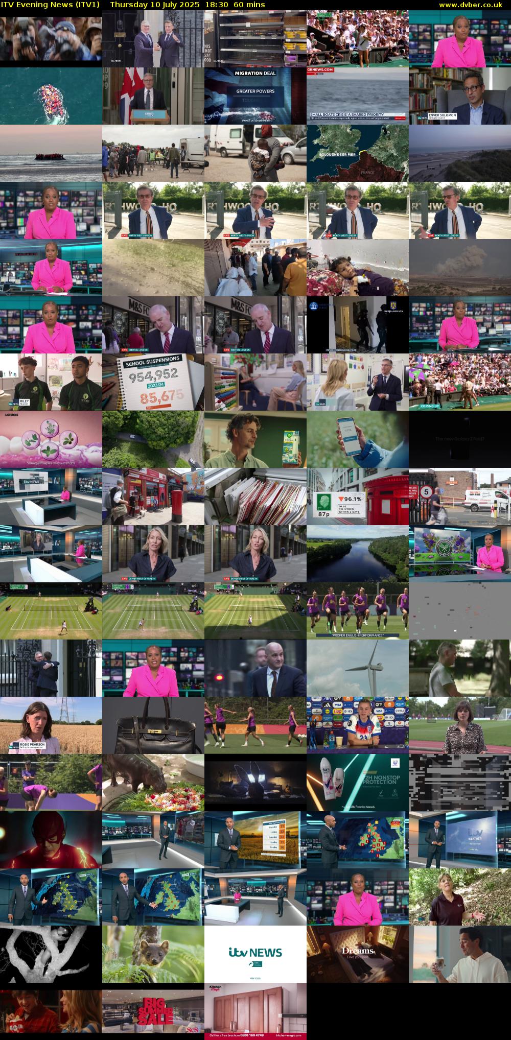 ITV Evening News (ITV1) Thursday 10 July 2025 18:30 - 19:30