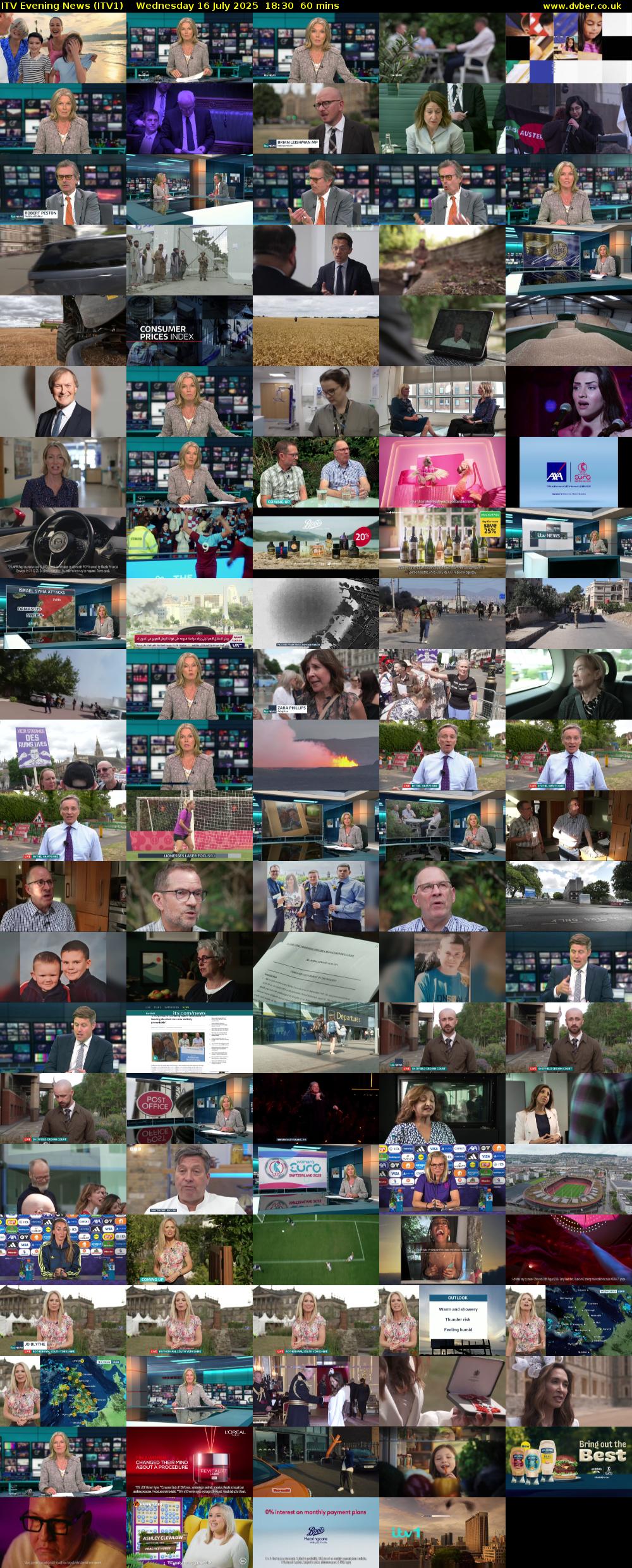 ITV Evening News (ITV1) Wednesday 16 July 2025 18:30 - 19:30
